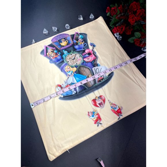 Alice Wonderland Throw Pillowcase Mad Hatter Home Decor Accent Pillow Cover - Picture 8 of 12